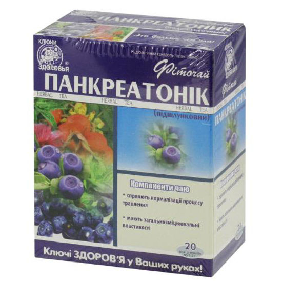 Фіточай Ключі Здоров'я фільтр-пакет 1.5 г панкреатонік (підшлунковий) №20